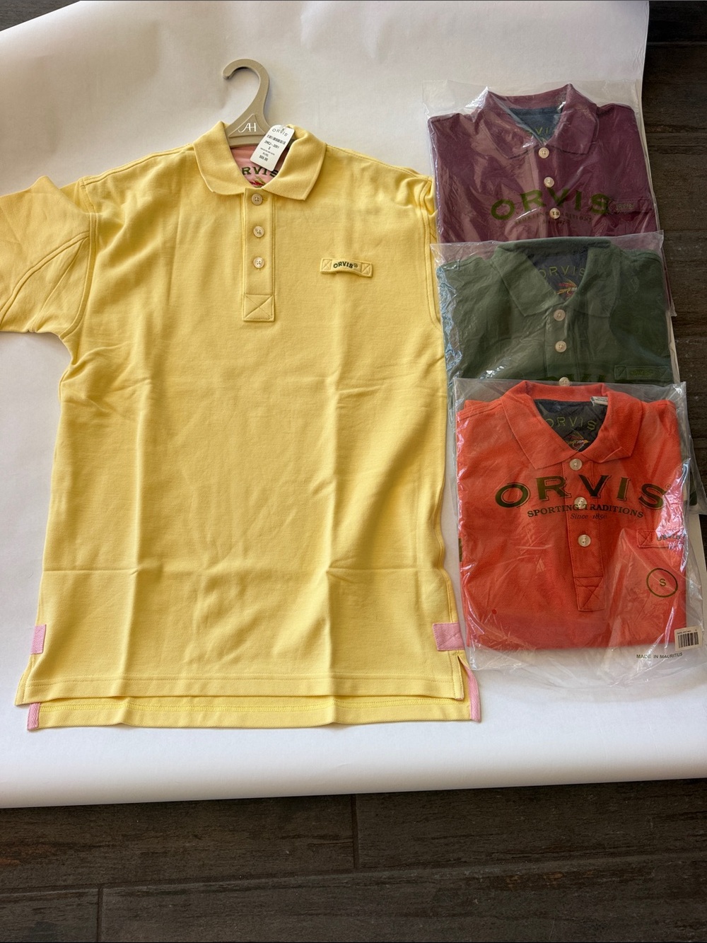 Orvis Short Sleeve Polo Shirts lot of 3.